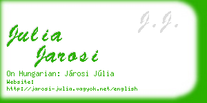julia jarosi business card