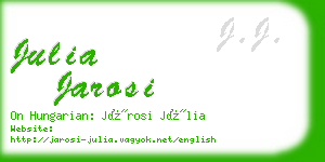 julia jarosi business card